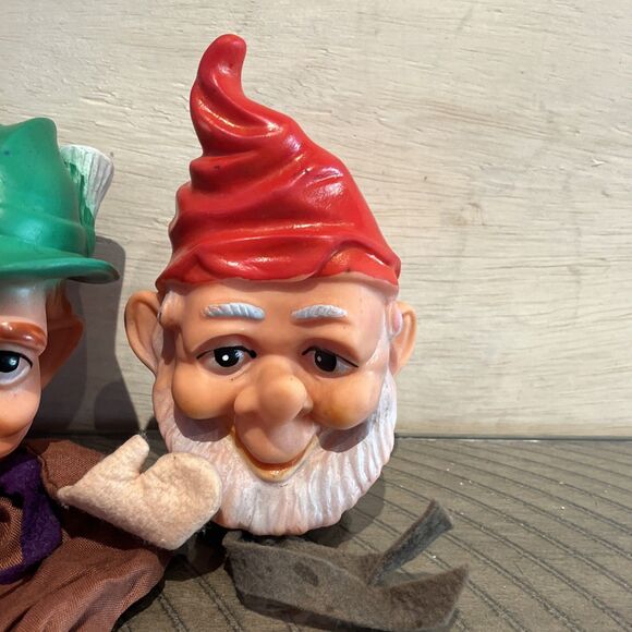 Vintage German rubber head puppets Home puppet theater 1950s Toy - Picture 5 of 6